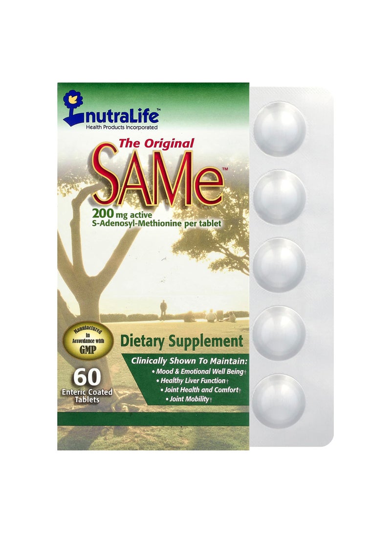 SAMe, 200 mg, 60 Enteric Coated Tablets
